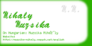 mihaly muzsika business card